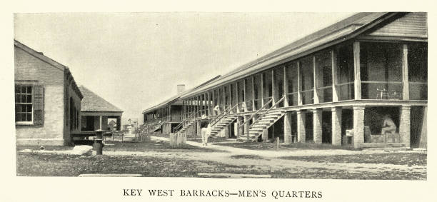 istock Military history, Men's quarters at Key West Barracks, Spanish–American War, 1890s 19th Century 2005440020