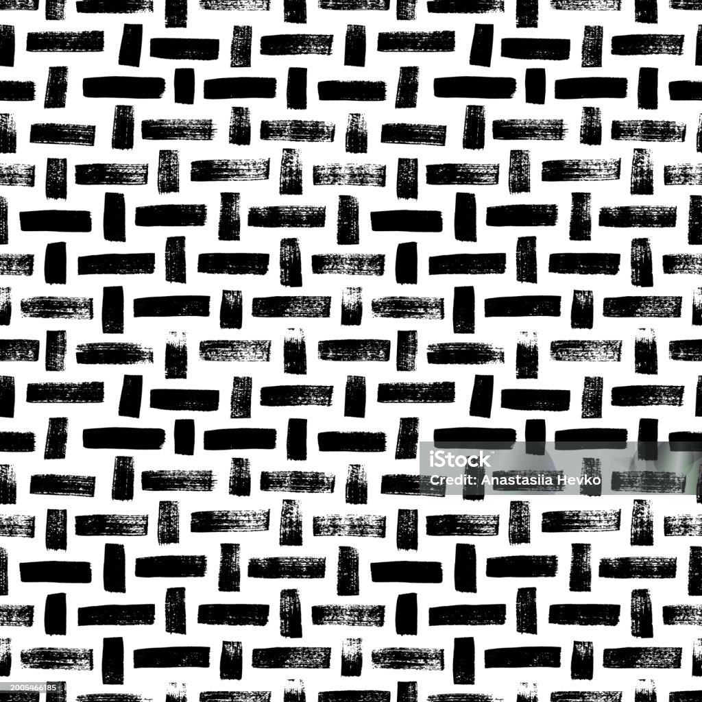 Brick Layout Pattern Textile Hand Drawn Brick Or Textile Seamless Texture Seamless Pattern With ...
