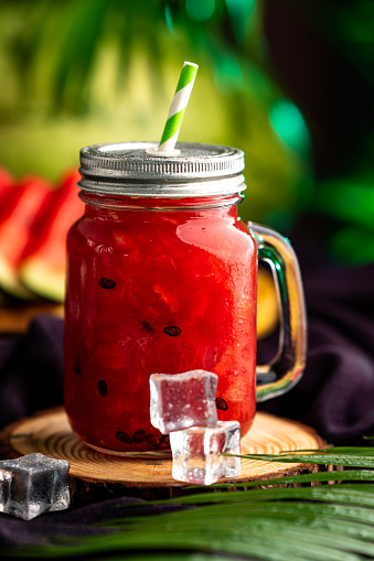 Fresh and healthy watermelon smoothie