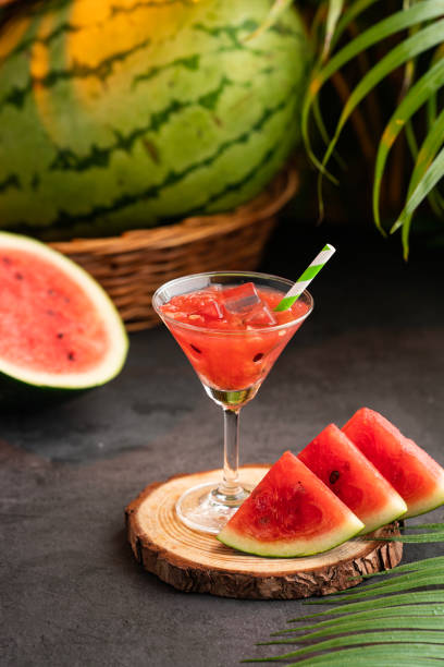 istock Fresh watermelon slices with watermelon smoothie 2005483173
