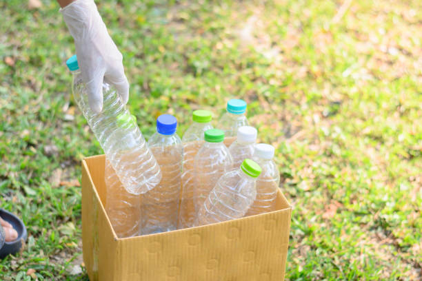 istock Store waste plastic bottles in cardboard boxes. 2005529939