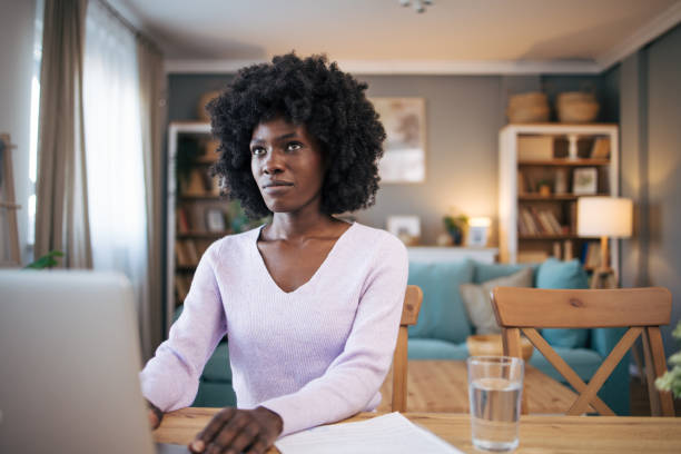 istock Young businesswoman working from home 2005600420