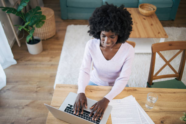 istock Young businesswoman working from home 2005600670