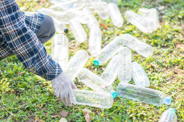 istock Store waste plastic bottles in cardboard boxes. 2005610711