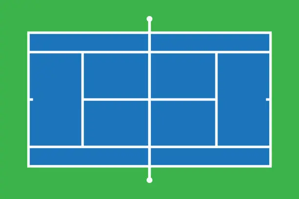 Vector illustration of Tennis court field sport background