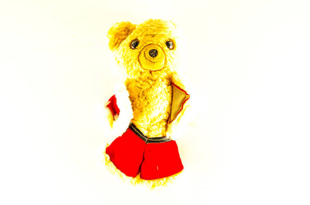 Photo of Pierrot toy doll on white background