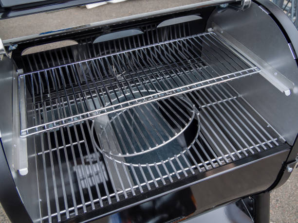 istock Fragment of a metal brazier with a grill grate 2005671336