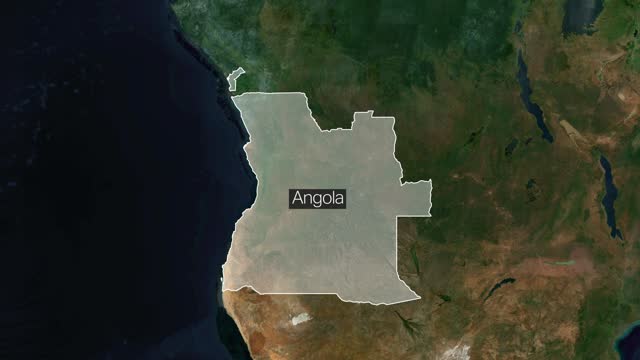 Angola - Explorer: Country Identification Maps stock video