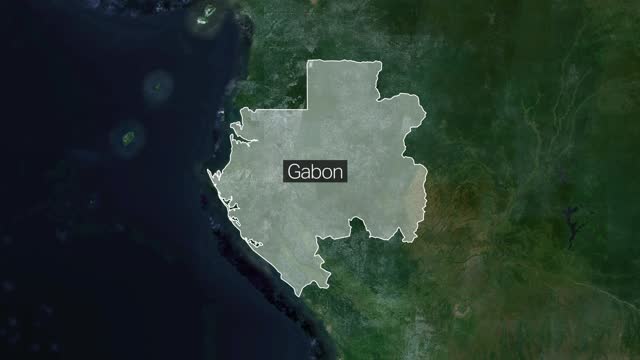 Gabon - Explorer: Country Identification Maps stock video
