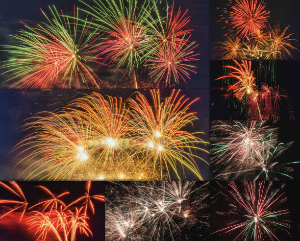 Low Angle View Of Firework Display At Night