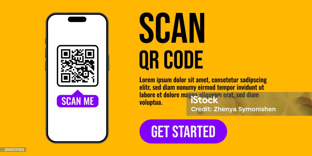 Qr Code Mockup Mobile Payment And Identity Stock Illustration ...