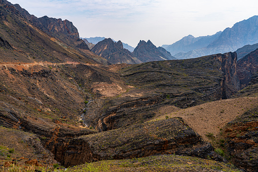 Spectacular dirt road through Wadi Bani Awf—one of Oman’s most picturesque valley.