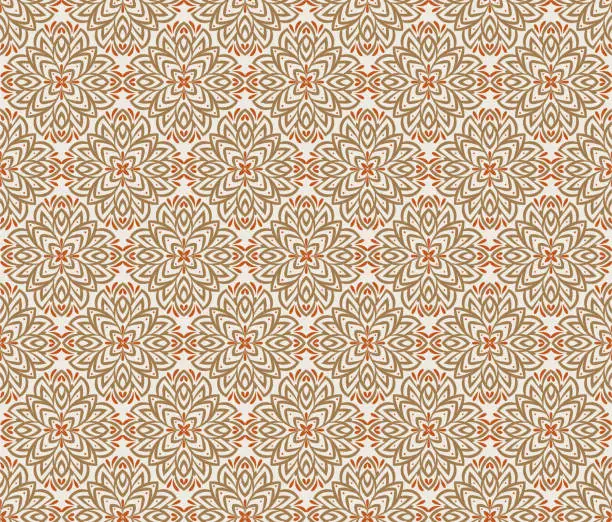 Vector illustration of Seamless damask pattern