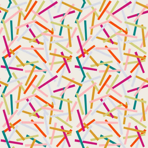 Vector illustration of abstract bright pattern with chaotic lines