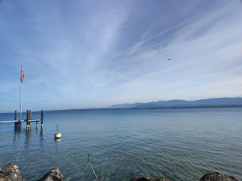 Pontoon Lake Leman in Swizterland