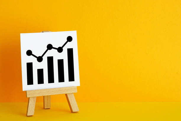istock Up arrow chart on the easel. Success, growth and performance improvement. Statistics and business analytics. High efficiency and productivity. Income revenue statement analysis 2005800632