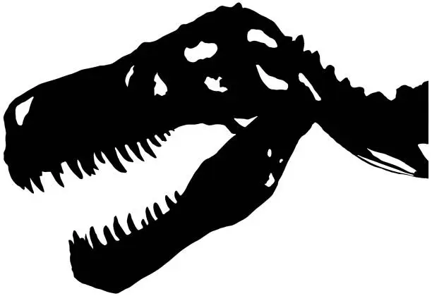 Vector illustration of silhouette of a Tyrannosaurus rex