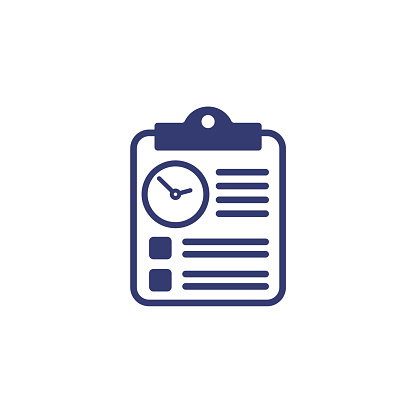 timesheet and time tracking icon