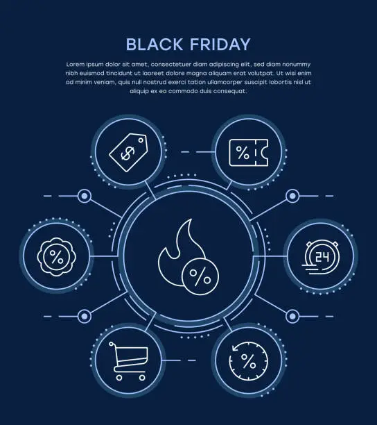 Vector illustration of Black Friday Infographic Template