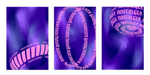 istock Poster in trendy style with abstract futuristic elements. y2k geometric cover. 2005862460