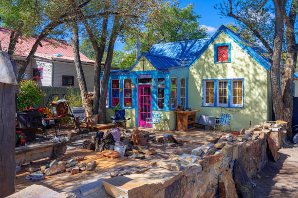 New Mexico Pueblo style residential homes in Mesilla