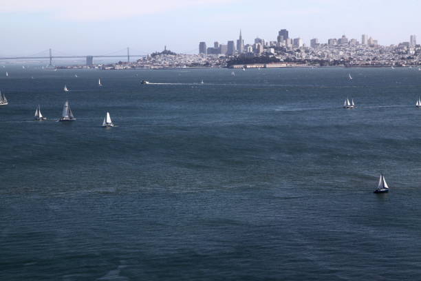 San Francisco, CA, and Bay Bridge, from North