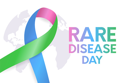 Rare Disease Day card, poster. Vector illustration