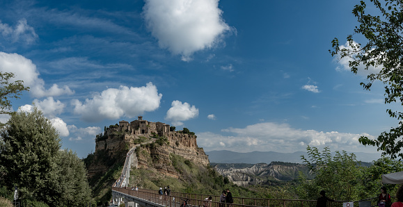 Medieval village called Civita di Bagnoregio in Italy