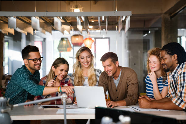 istock Collaborative process of multicultural skilled people during brainstorming meeting in office 2005947120