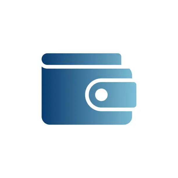 Vector illustration of Wallet Friendly Gradient Solid Icon