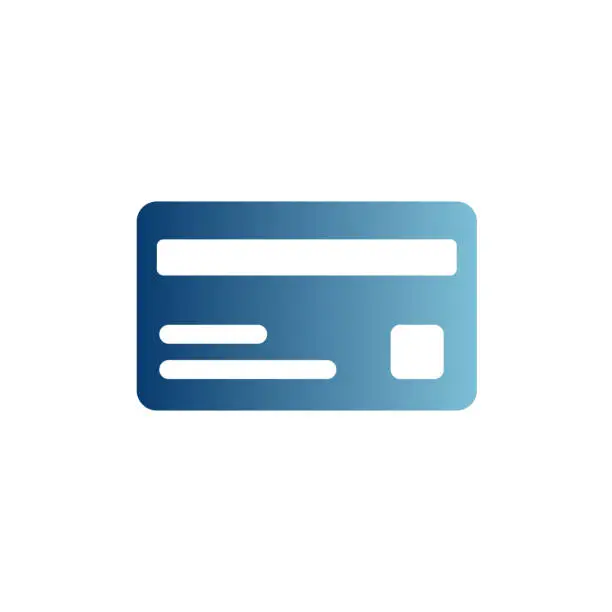 Vector illustration of Credit Card Fraud Gradient Solid Icon