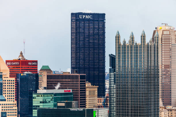 Pittsburgh, Pennsylvania, USA - Downtown buildings seen from the Grandview Overlook on Mt. Washington.