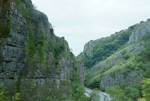 Cheddar Gorge, from old film stock in 1988.