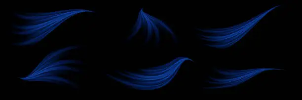 Vector illustration of Dynamic speed movement. Wake vortex effect. Light trace wave, abstract light lines of movement.