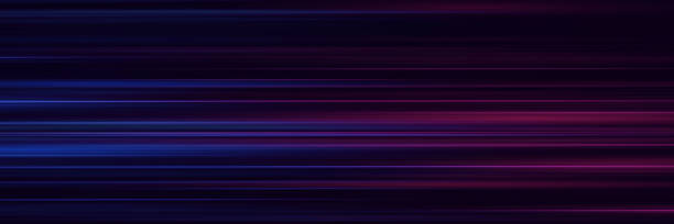 istock Special effect of lines and speed movement. The magic of moving fast laser beams, horizontal light glare. 2006050325