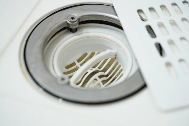 istock Close-up of bathroom drain 2006059322