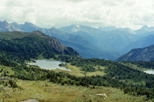 The Rocky Mountains. From old film stock in 1989