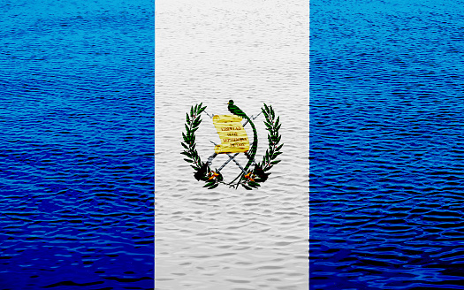 Flag of Republic of Guatemala on a textured background. Concept collage.