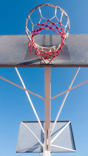 istock Basketball goal and blue sky 2006176150