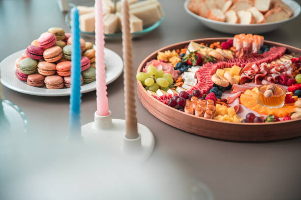 istock Baby Shower Feast Featuring Pastel Cake and Elegant Snacks 2006312081