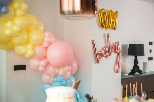 istock Bright and Airy Baby Shower Setting with Deluxe Buffet 2006312082