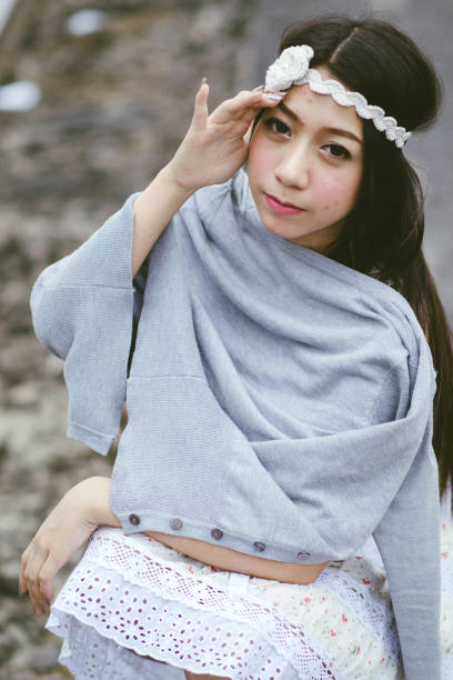 cute woman in white dress