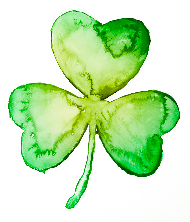 A water color clover perfect for designs or articles about St Patricks Day