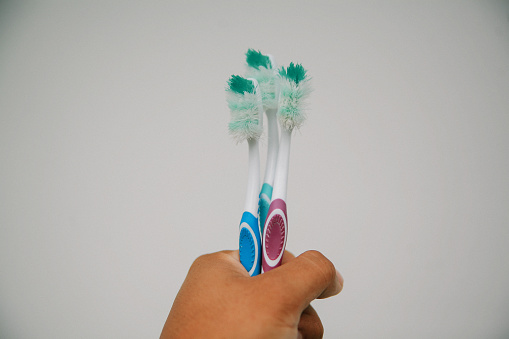 worn out toothbrush