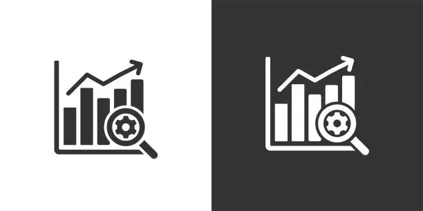 Vector illustration of Analytics icon. Solid icon that can be applied anywhere, simple, pixel perfect and modern style