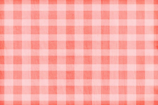 Faded Red and pink colored soft pastel checkered pattern horizontal blank empty vector backgrounds Horizontal vector illustration of a Red and pale pink chequered pattern blank empty vector backgrounds. Similar to a gingham cloth of a restaurant table cloth. Can be used as gift wrapping paper sheet template, wallpaper. background of a cute pattern stock illustrations