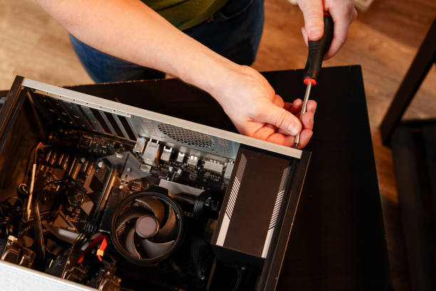 istock Close up of man repairing computer system unit 2006980155
