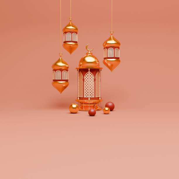 istock 3D Render Ramadan Background with lantern and islamic ornaments for social media post template 2006986681