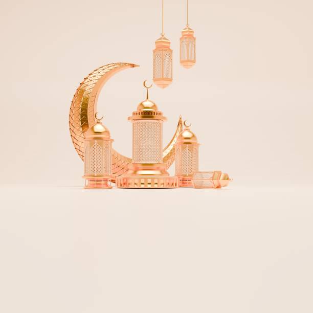 istock 3D Render Ramadan Background with lantern and islamic ornaments for social media post template 2006990459