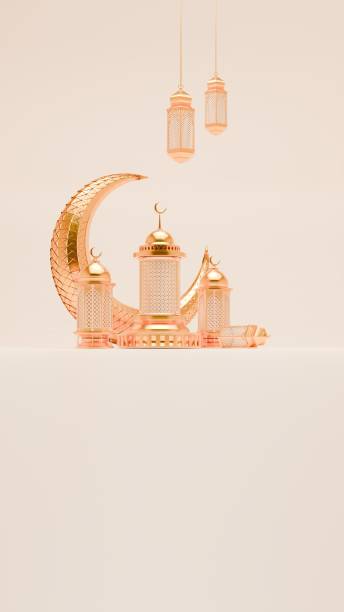 istock 3D Render Ramadan Background with lantern and islamic ornaments for social media story 2006990461